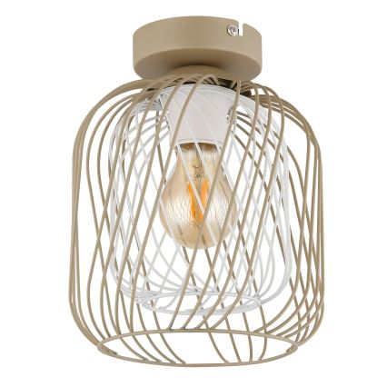Globo - Потолочный светильник 1xE27/40W/230V Ø 18 см бежевый/белый