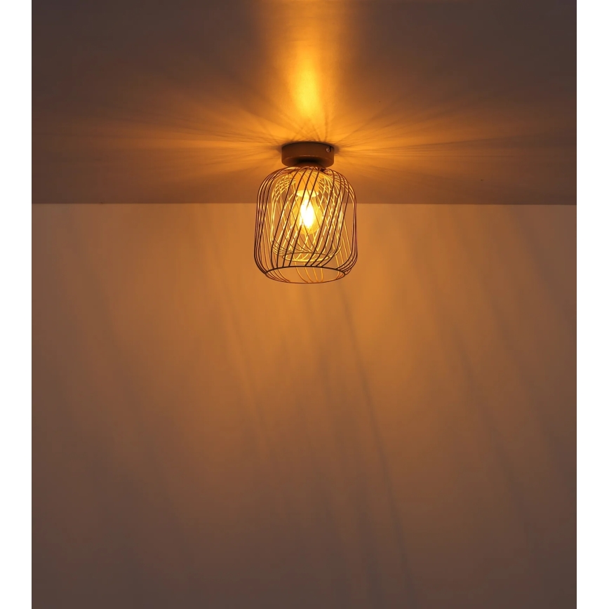 Globo - Стельний світильник 1xE27/40W/230V, діаметр 18 см, бежевий/білий