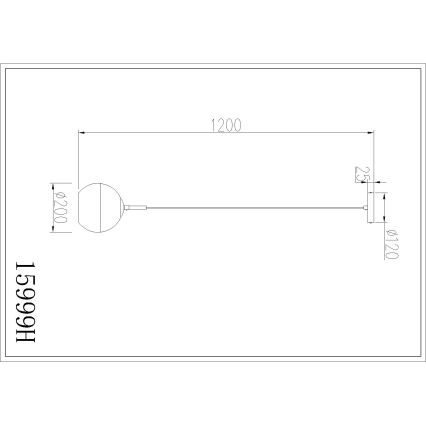 Globo - Підвісна люстра на тросі 1xE27/60W/230V, діаметр 20 см