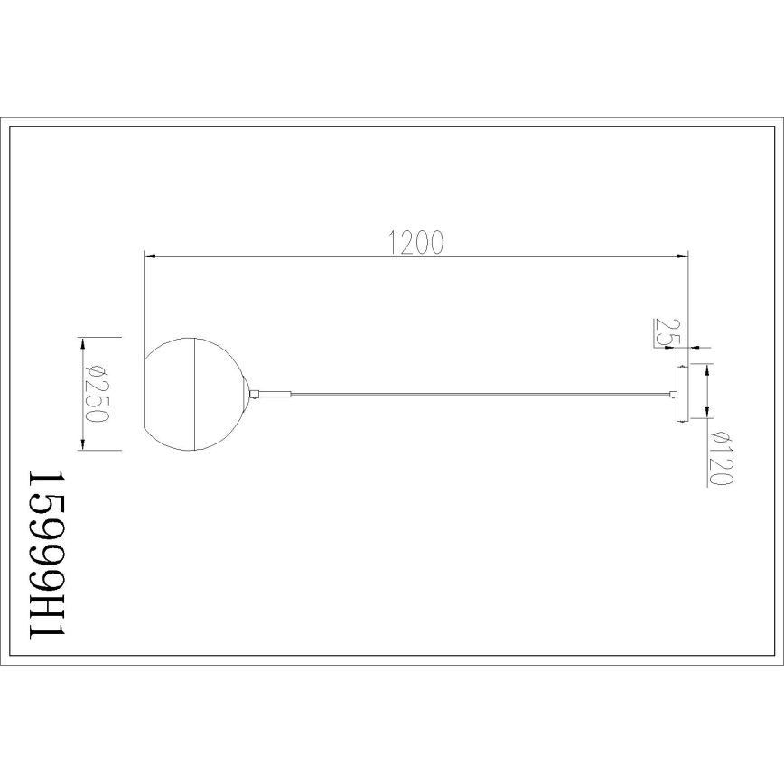 Globo - Люстра на тросі 1xE27/60W/230V діам. 25 см