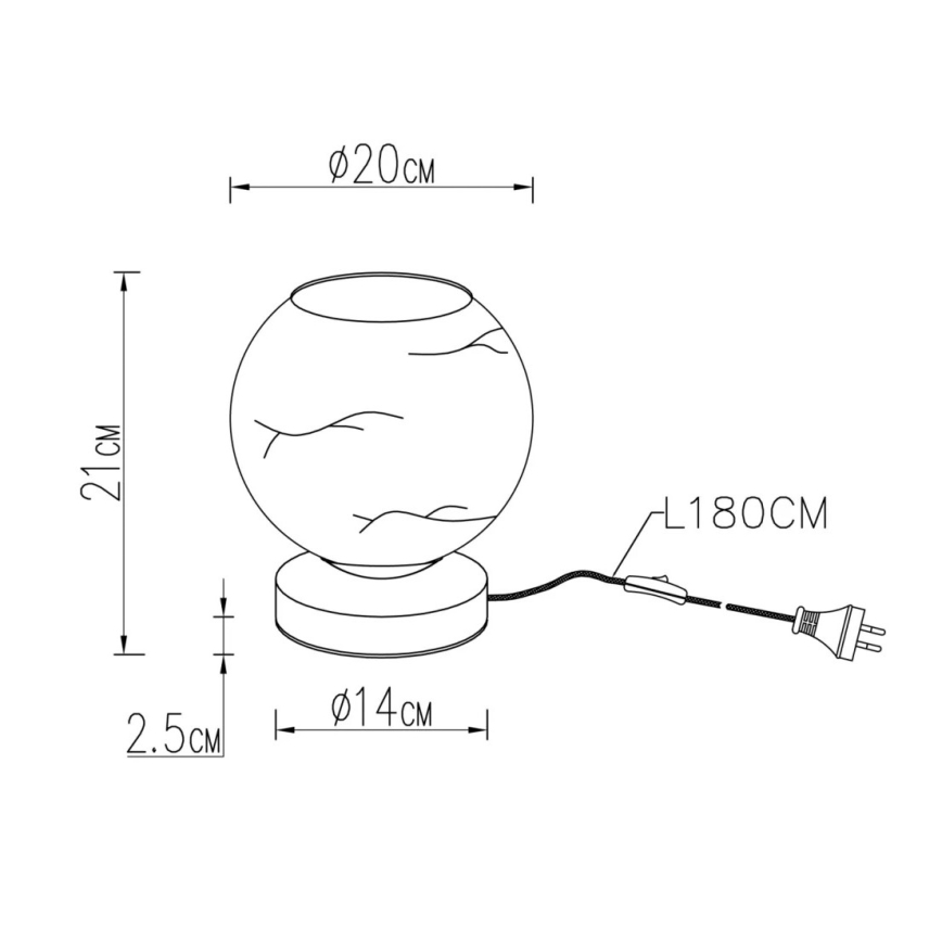 Globo - Настільна лампа 1xE27/60W/230V