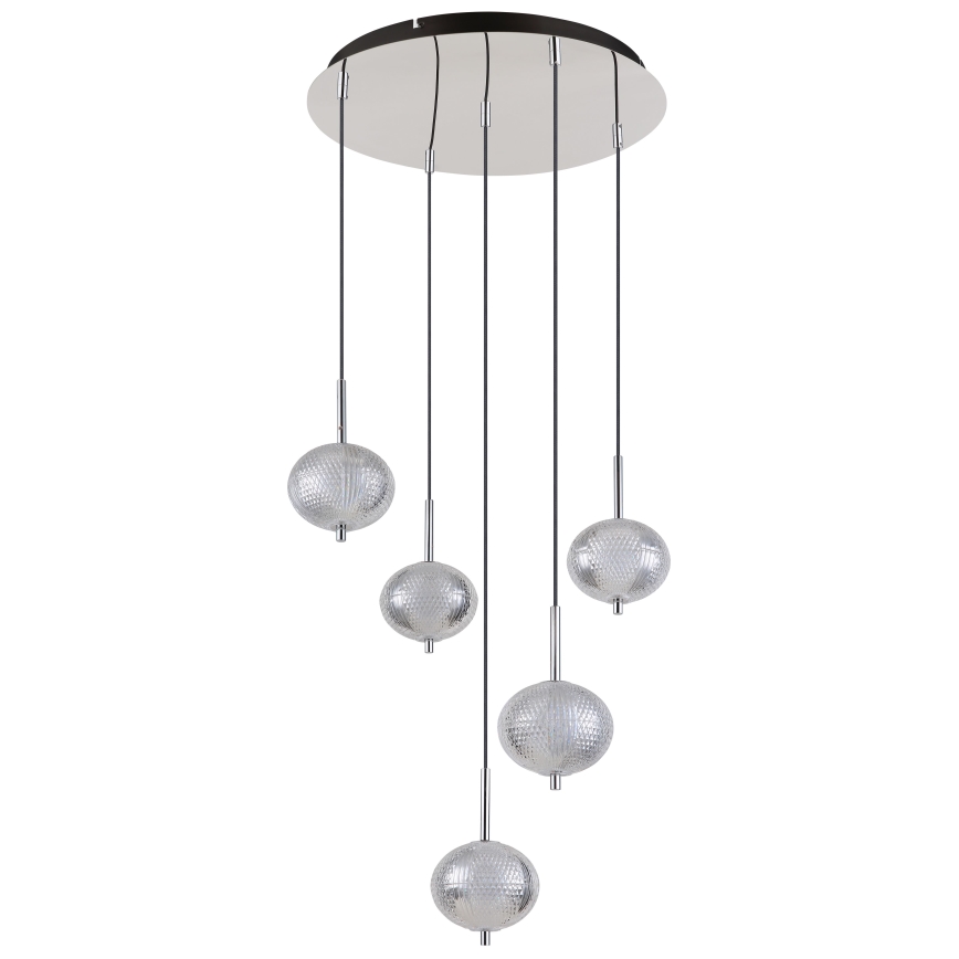 Globo - Світлодіодна підвісна люстра 5xLED/6,6W/230V 3000/4500/6500K