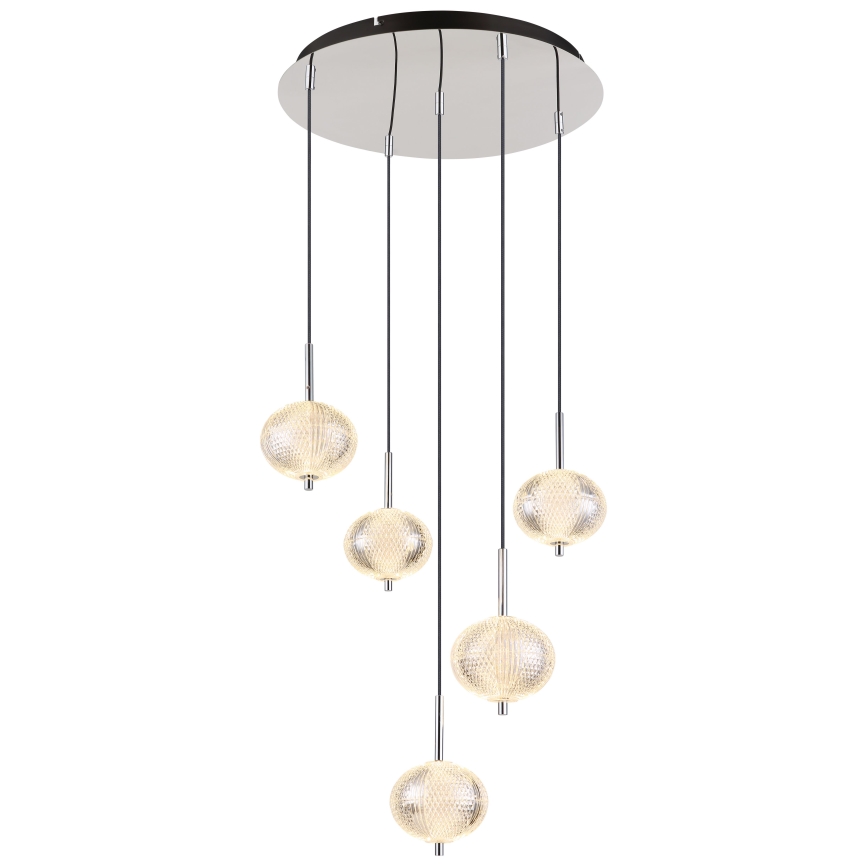 Globo - Світлодіодна підвісна люстра 5xLED/6,6W/230V 3000/4500/6500K