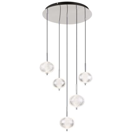Globo - Світлодіодна підвісна люстра 5xLED/6,6W/230V 3000/4500/6500K