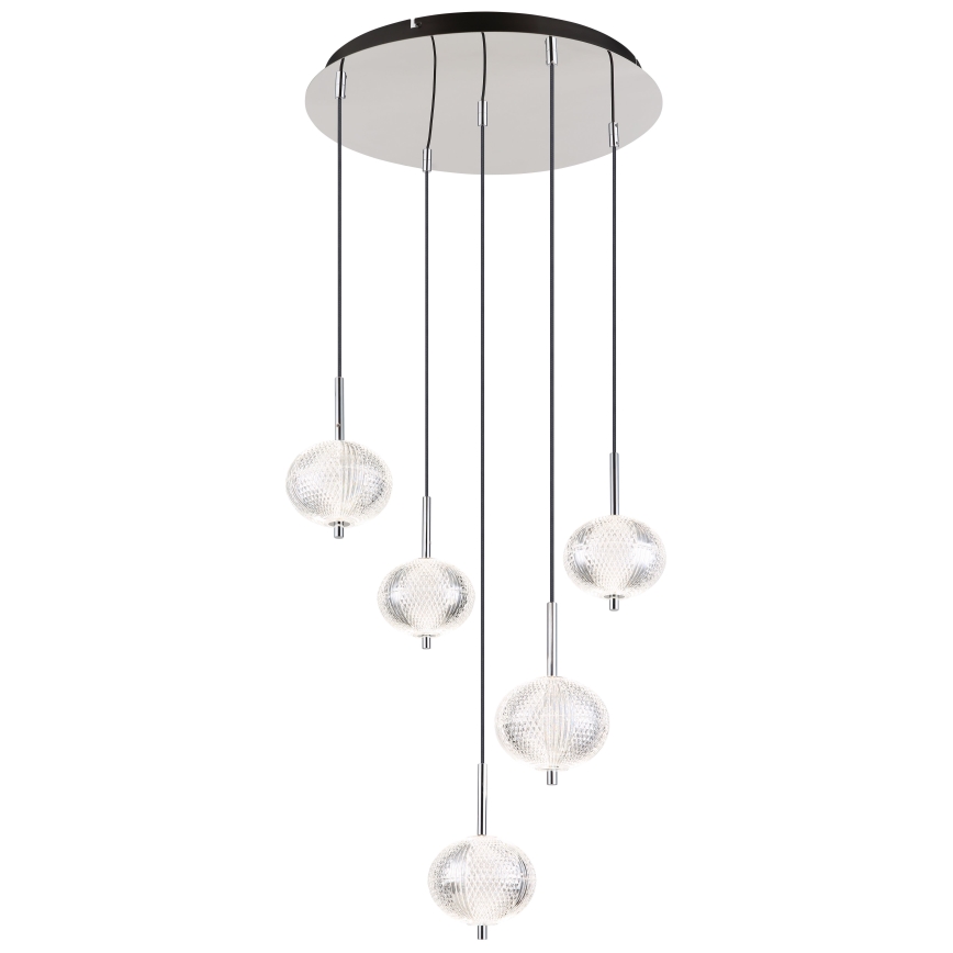 Globo - Світлодіодна підвісна люстра 5xLED/6,6W/230V 3000/4500/6500K