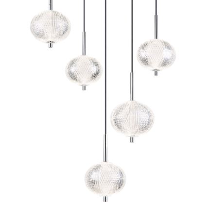 Globo - Світлодіодна підвісна люстра 5xLED/6,6W/230V 3000/4500/6500K