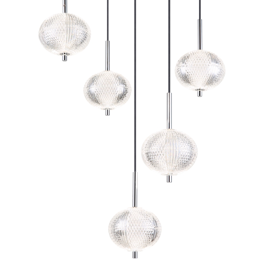 Globo - Світлодіодна підвісна люстра 5xLED/6,6W/230V 3000/4500/6500K