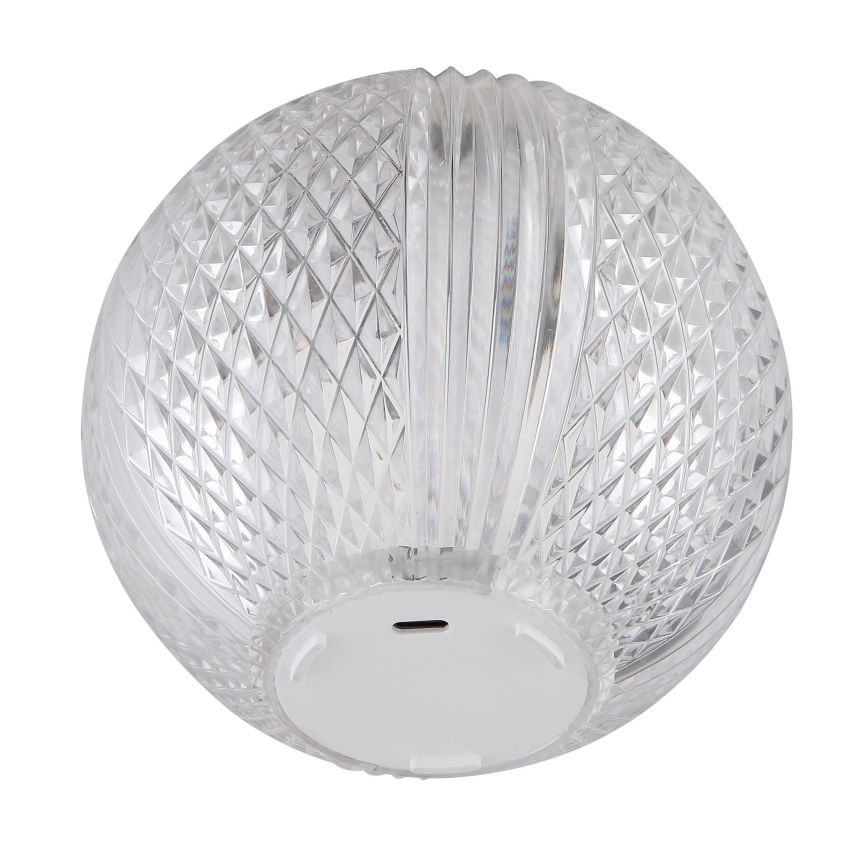 Globo - Сенсорна настільна LED лампа з регулюванням яскравості LED/2W/5V 1200 mAh USB прозорий
