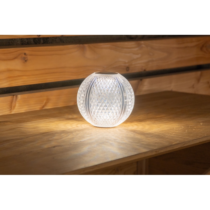 Globo - Светодиодная сенсорная настольная лампа с регулированием яркости LED/2W/5V 1200 mAh USB прозрачный