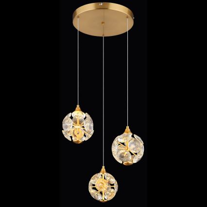 Globo - подвесная LED-люстра на тросе LED/24W/230V 3000K золотая