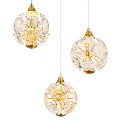 Globo - подвесная LED-люстра на тросе LED/24W/230V 3000K золотая