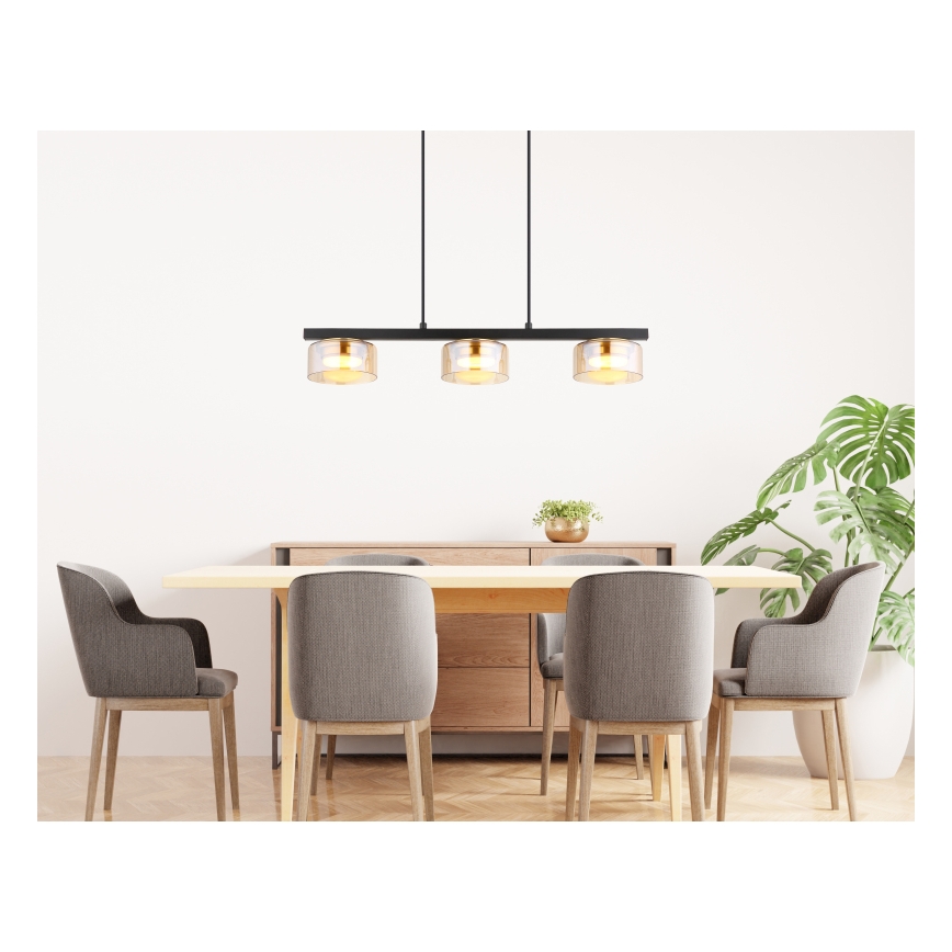 Globo - Светодиодная подвесная люстра 3xGX53/6W/230V дымчатый/коричневый