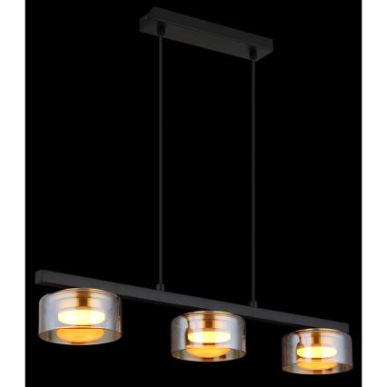 Globo - Світлодіодна підвісна люстра 3xGX53/6W/230V димчастий/коричневий