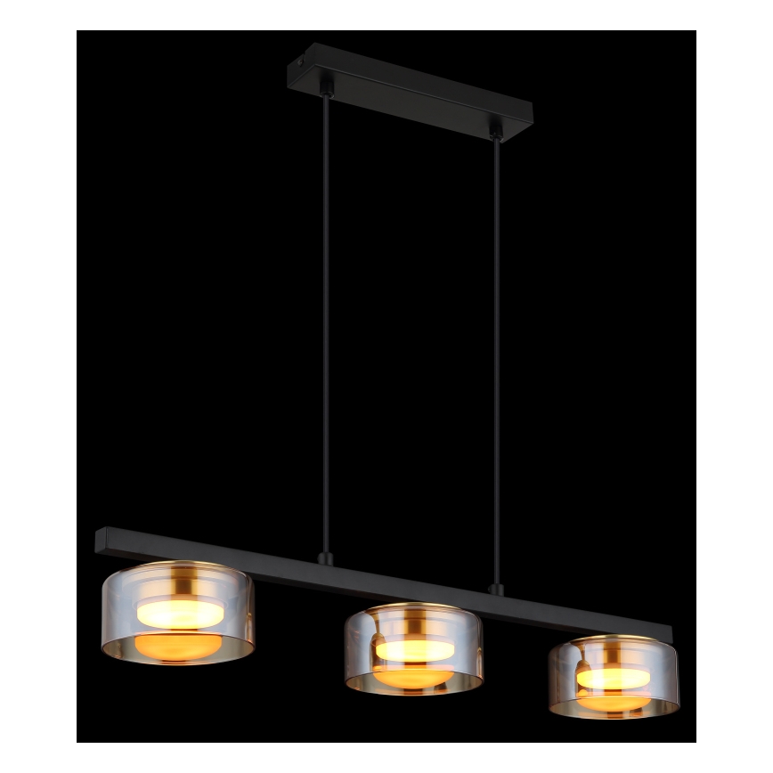 Globo - Світлодіодна підвісна люстра 3xGX53/6W/230V димчастий/коричневий