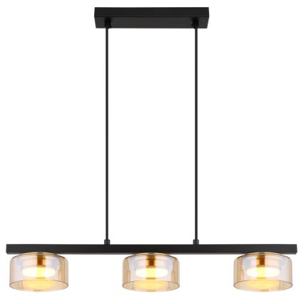 Globo - Світлодіодна підвісна люстра 3xGX53/6W/230V димчастий/коричневий