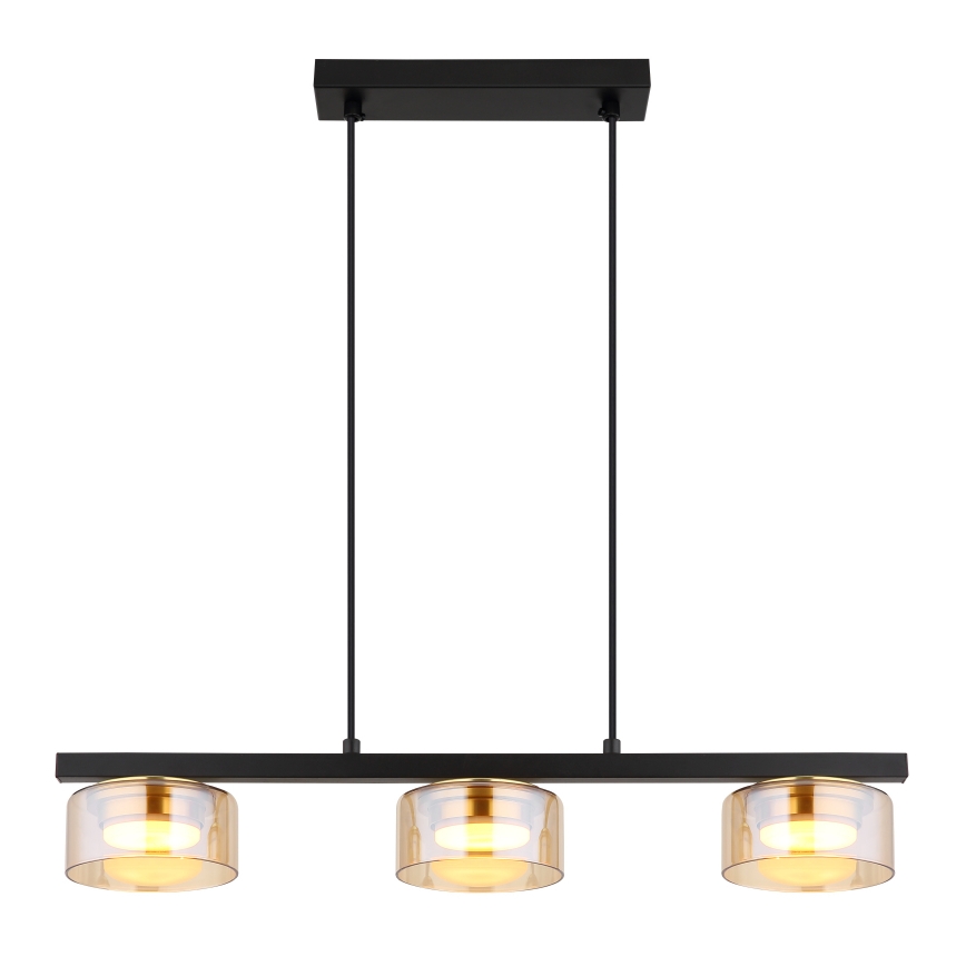 Globo - Світлодіодна підвісна люстра 3xGX53/6W/230V димчастий/коричневий