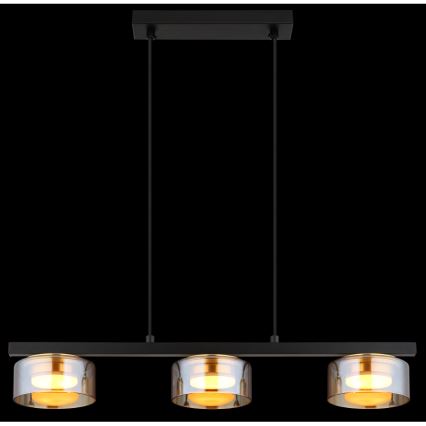 Globo - Світлодіодна підвісна люстра 3xGX53/6W/230V димчастий/коричневий