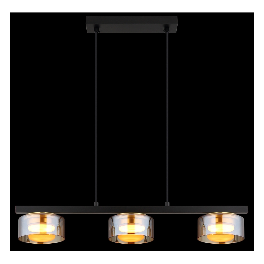 Globo - Світлодіодна підвісна люстра 3xGX53/6W/230V димчастий/коричневий