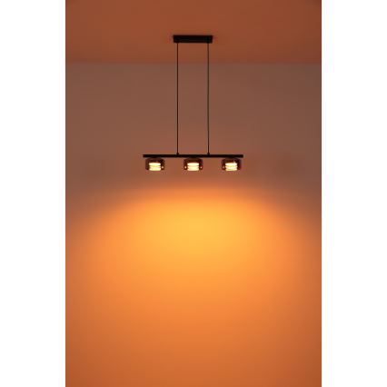 Globo - Светодиодная подвесная люстра 3xGX53/6W/230V дымчатый/черный
