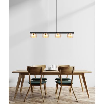 Globo - Светодиодная подвесная люстра 4xGX53/6W/230V дымчатый/коричневый