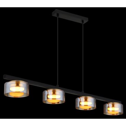 Globo - Светодиодная подвесная люстра 4xGX53/6W/230V дымчатый/коричневый
