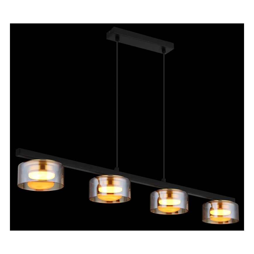 Globo - Светодиодная подвесная люстра 4xGX53/6W/230V дымчатый/коричневый