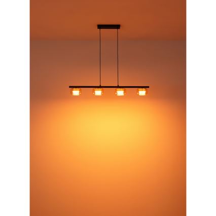 Globo - Светодиодная подвесная люстра 4xGX53/6W/230V дымчатый/коричневый