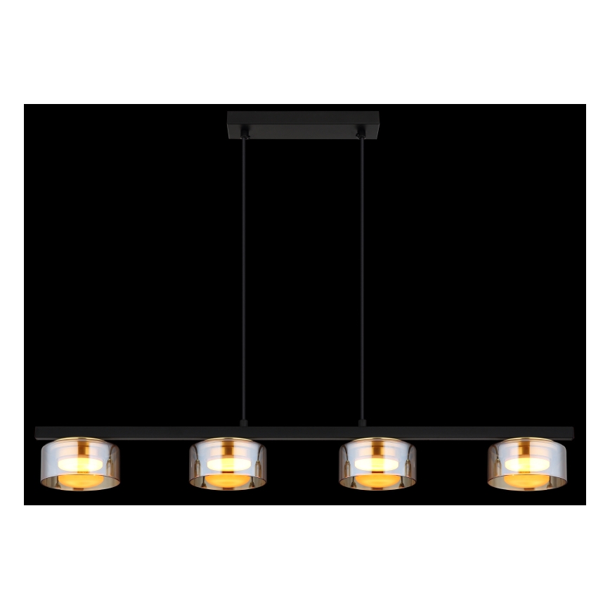 Globo - Светодиодная подвесная люстра 4xGX53/6W/230V дымчатый/коричневый