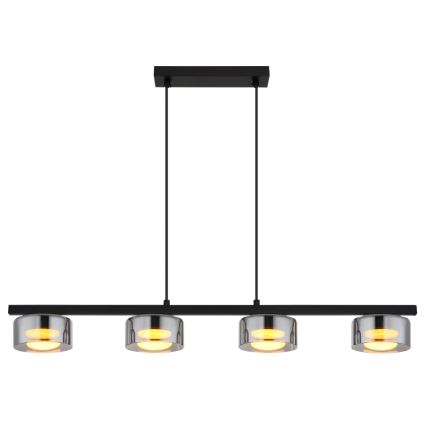 Globo - Світлодіодна підвісна люстра 4xGX53/6W/230V димчастий/чорний