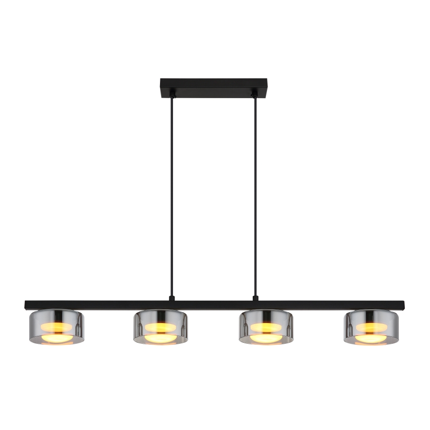 Globo - Світлодіодна підвісна люстра 4xGX53/6W/230V димчастий/чорний