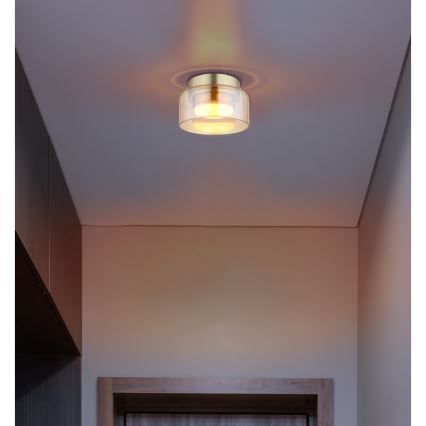 Globo - Стельовий LED світильник 1xGX53/6W/230V діаметр 13 см димчастий/коричневий