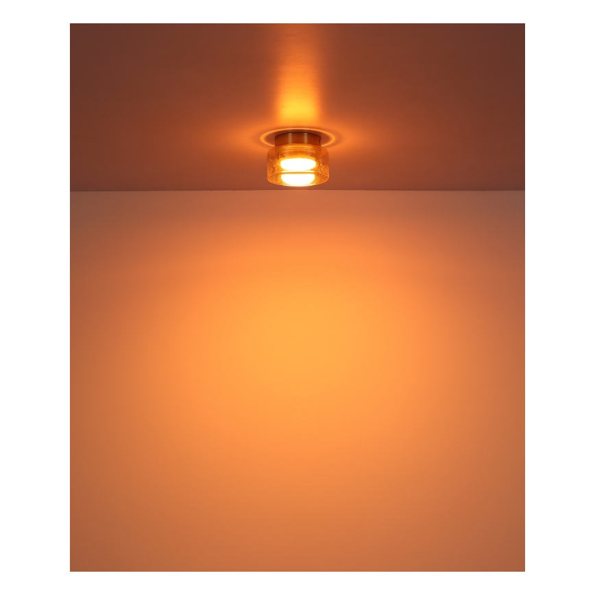 Globo - Стельовий LED світильник 1xGX53/6W/230V діаметр 13 см димчастий/коричневий