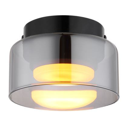 Globo - Стельовий LED світильник 1xGX53/6W/230V діаметр 13 см димчастий/чорний