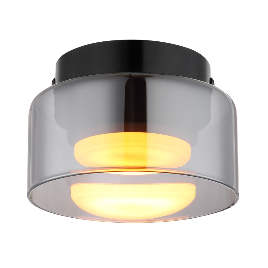 Globo - Стельовий LED світильник 1xGX53/6W/230V діаметр 13 см димчастий/чорний