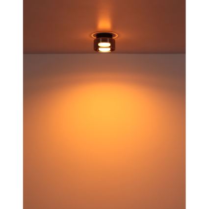 Globo - Стельовий LED світильник 1xGX53/6W/230V діаметр 13 см димчастий/чорний