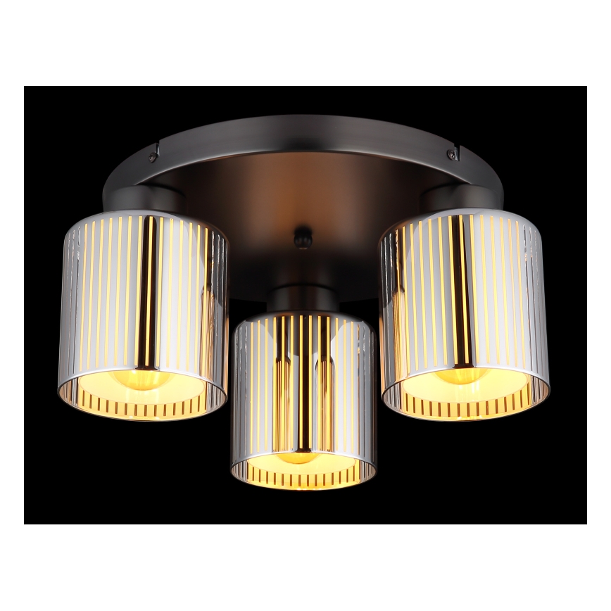 Globo - Потолочный светильник 3xE27/60W/230V, полированный хром, диаметр 34,5 см