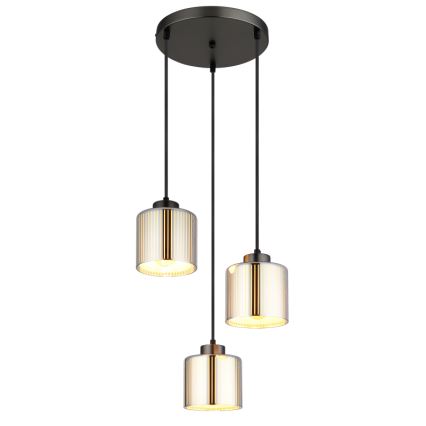 Globo - Підвісна люстра 3xE27/60W/230V глянцевий хром діаметр 33 см