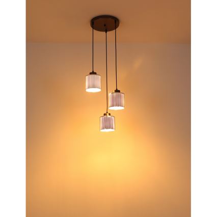 Globo - Підвісна люстра 3xE27/60W/230V глянцевий хром діаметр 33 см