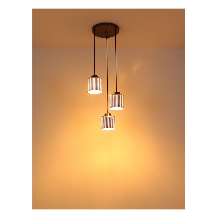 Globo - Підвісна люстра 3xE27/60W/230V глянцевий хром діаметр 33 см
