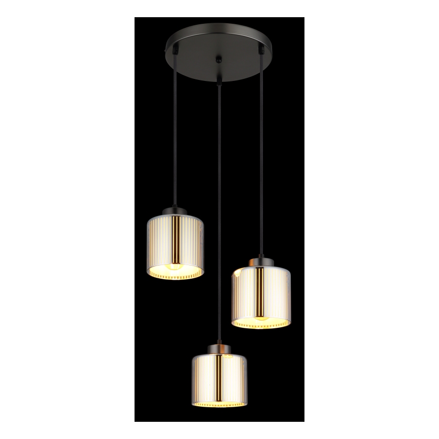 Globo - Подвесная люстра 3xE27/60W/230V блестящий хром диаметр 33 см