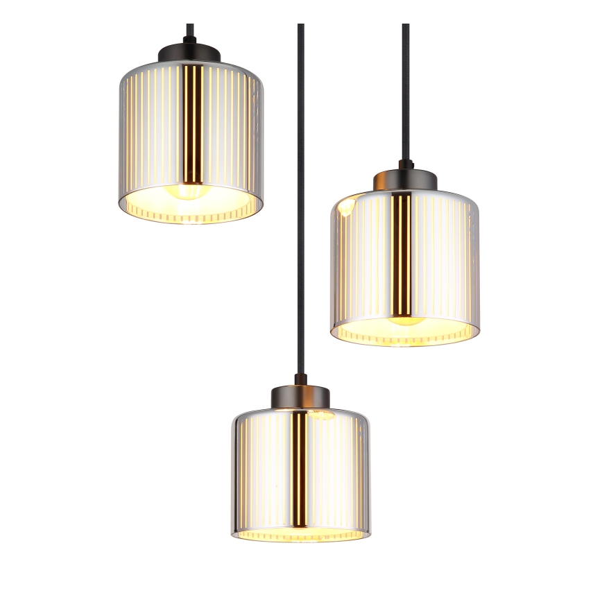 Globo - Подвесная люстра 3xE27/60W/230V блестящий хром диаметр 33 см