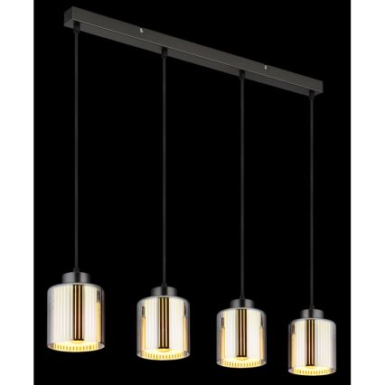 Globo - Підвісна люстра 4xE27/60W/230V глянцевий хром