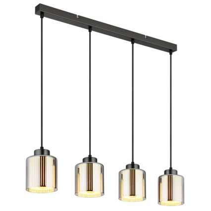 Globo - Підвісна люстра 4xE27/60W/230V глянцевий хром