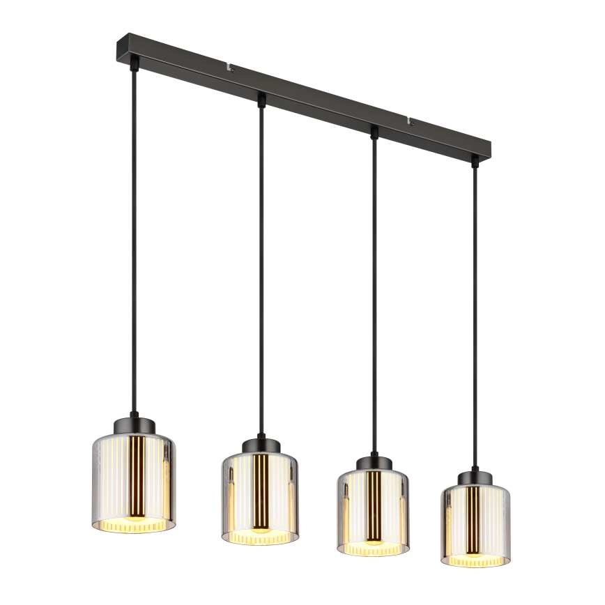Globo - Підвісна люстра 4xE27/60W/230V глянцевий хром