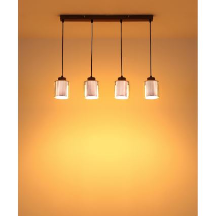 Globo - Підвісна люстра 4xE27/60W/230V глянцевий хром