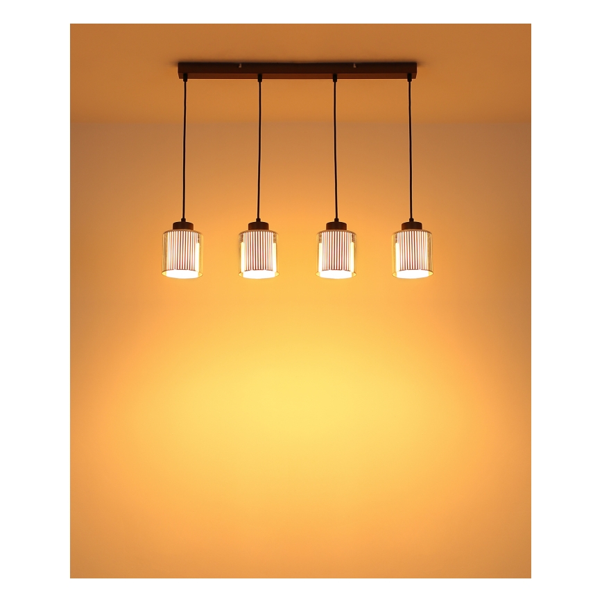 Globo - Підвісна люстра 4xE27/60W/230V глянцевий хром