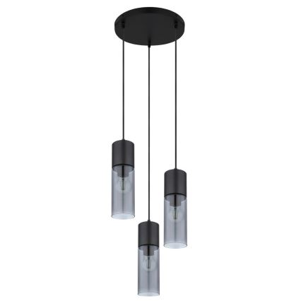 Globo - Подвесная люстра 3xE27/25W/230V диаметр 30 см черный