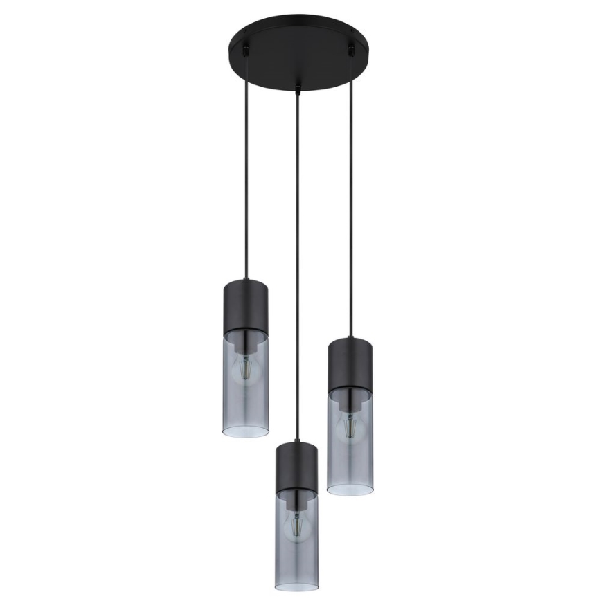 Globo - Подвесная люстра 3xE27/25W/230V диаметр 30 см черный