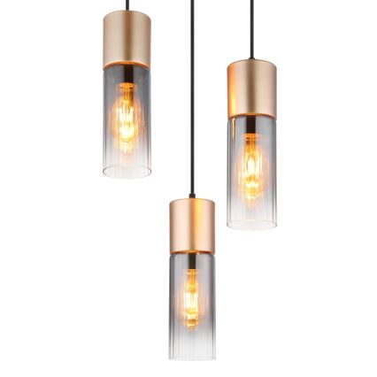 Globo - Підвісна люстра 3xE27/25W/230V бронзовий діаметр 34 см