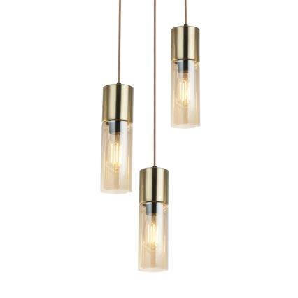 Globo - Подвесная люстра 3xE27/25W/230V диаметр 30 см латунь